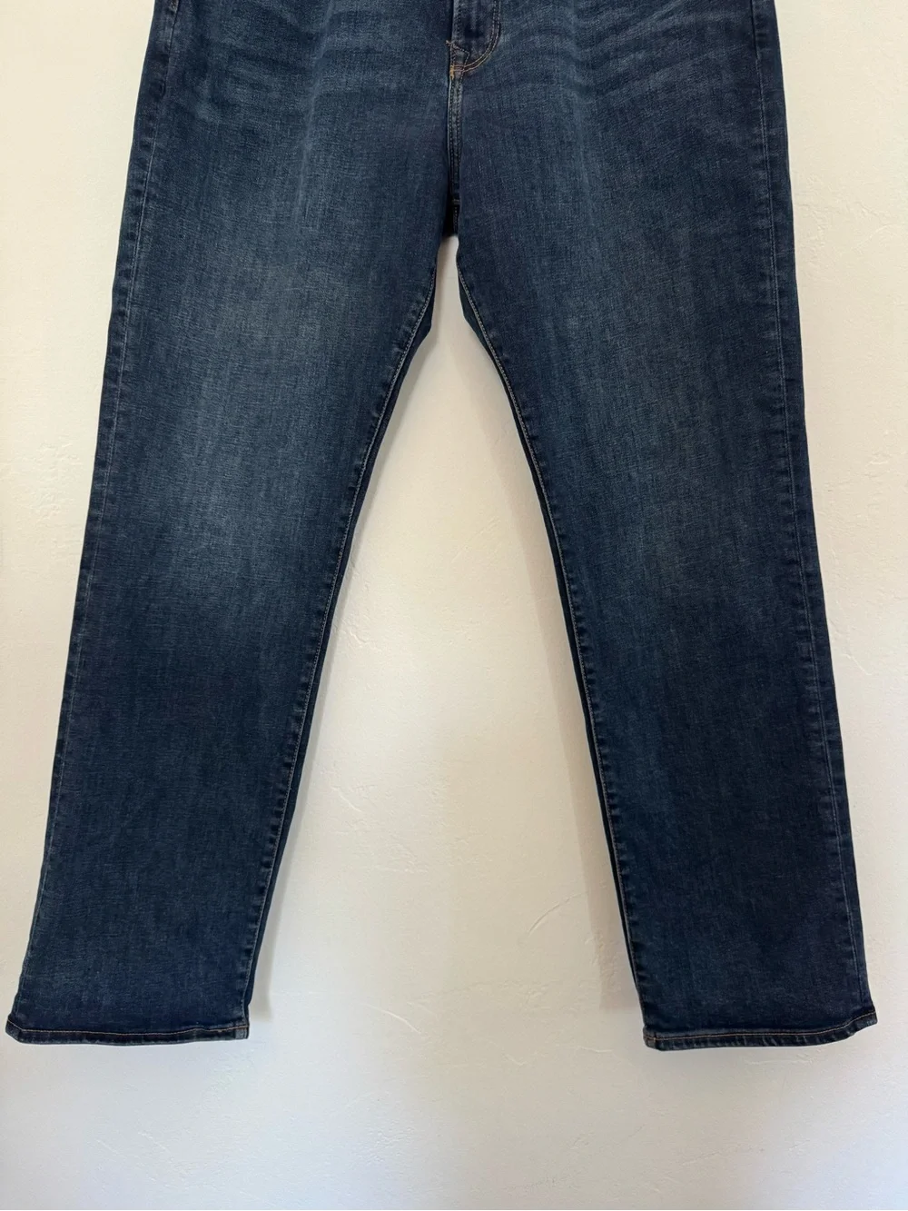 GAP Slim Straight Worn Dark Blue Denim Stretch Cotton Jeans